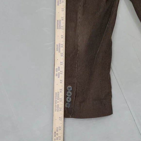 J. Crew Factory sport coat men's XL navy blue corduroy western blazer - Picture 7 of 11